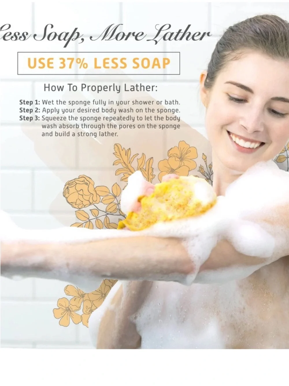 Spongentle ultra soft body sponge 3 pack
